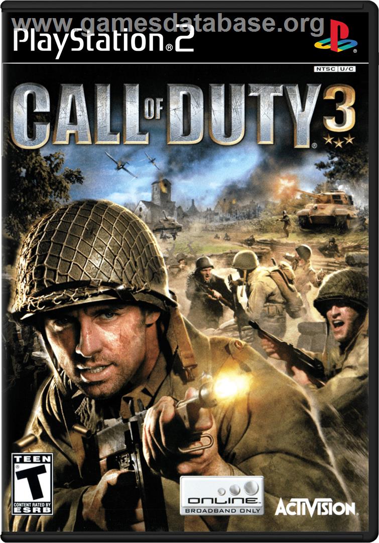 Call of Duty 3 - Sony Playstation 2 - Artwork - Box
