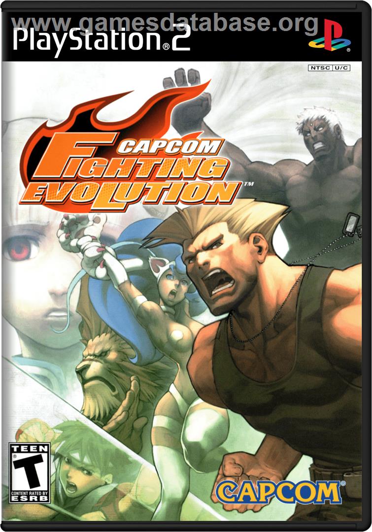Capcom Fighting Evolution - Sony Playstation 2 - Artwork - Box