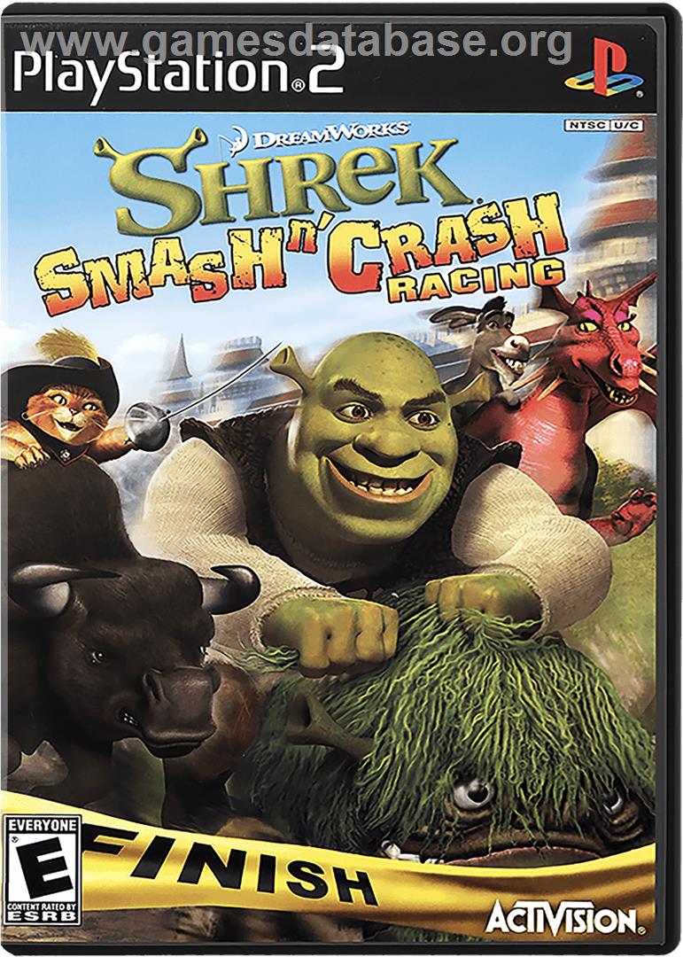 Shrek Smash N' Crash Racing - Sony Playstation 2 - Artwork - Box