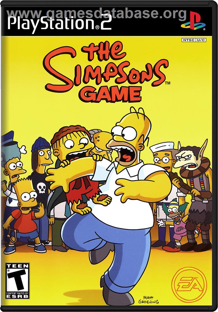 Simpsons Game - Sony Playstation 2 - Artwork - Box