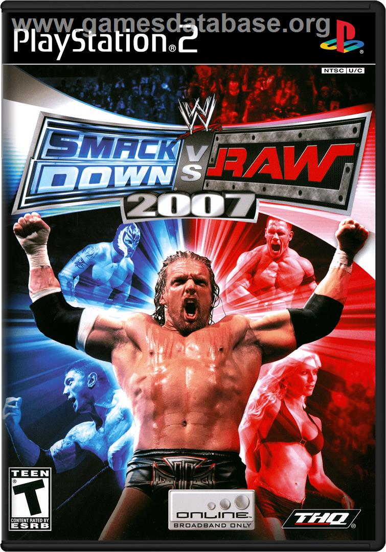 WWE Smackdown vs. Raw 2007 - Sony Playstation 2 - Artwork - Box