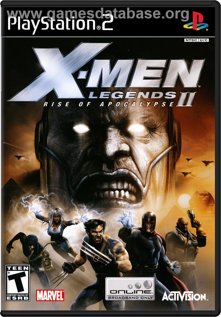 X-Men: Legends II - Rise of Apocalypse - Sony Playstation 2 - Artwork - Box