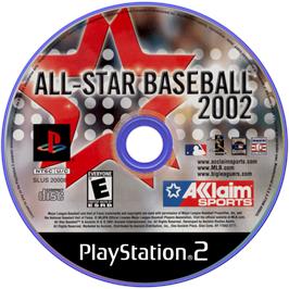 Artwork on the Disc for All-Star Baseball 2002 on the Sony Playstation 2.