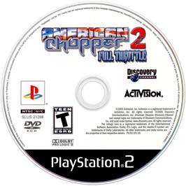 Artwork on the Disc for American Chopper 2: Full Throttle on the Sony Playstation 2.