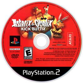 Artwork on the Disc for Asterix and Obelix: Kick Buttix on the Sony Playstation 2.