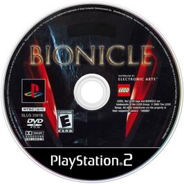 Artwork on the Disc for Bionicle on the Sony Playstation 2.