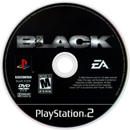 Artwork on the Disc for Black on the Sony Playstation 2.