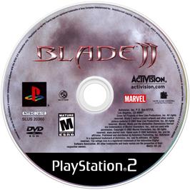 Artwork on the Disc for Blade 2 on the Sony Playstation 2.