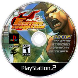 Artwork on the Disc for Capcom Fighting Evolution on the Sony Playstation 2.