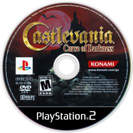Artwork on the Disc for Castlevania: Curse of Darkness on the Sony Playstation 2.