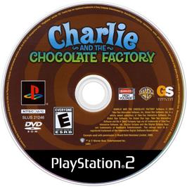 Artwork on the Disc for Charlie and the Chocolate Factory on the Sony Playstation 2.
