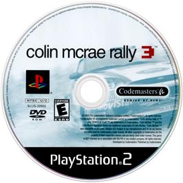 Artwork on the Disc for Colin McRae Rally 3 on the Sony Playstation 2.