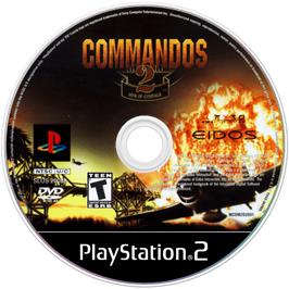 Artwork on the Disc for Commandos 2: Men of Courage on the Sony Playstation 2.