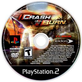 Artwork on the Disc for Crash 'n' Burn on the Sony Playstation 2.
