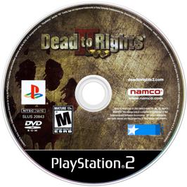 Artwork on the Disc for Dead to Rights 2 on the Sony Playstation 2.