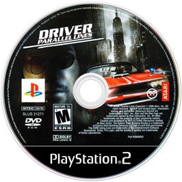 Artwork on the Disc for Driver: Parallel Lines on the Sony Playstation 2.