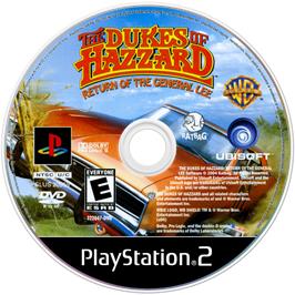 Artwork on the Disc for Dukes of Hazzard: Return of the General Lee on the Sony Playstation 2.
