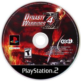 Artwork on the Disc for Dynasty Warriors 4 on the Sony Playstation 2.