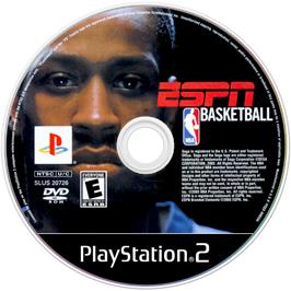 Artwork on the Disc for ESPN NBA Basketball on the Sony Playstation 2.