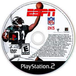 Artwork on the Disc for ESPN NFL 2K5 on the Sony Playstation 2.