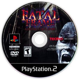 Artwork on the Disc for Fatal Frame on the Sony Playstation 2.