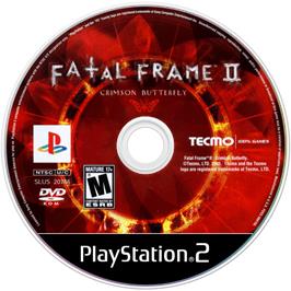 Artwork on the Disc for Fatal Frame II: Crimson Butterfly on the Sony Playstation 2.
