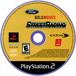Artwork on the Disc for Ford Bold Moves Street Racing on the Sony Playstation 2.