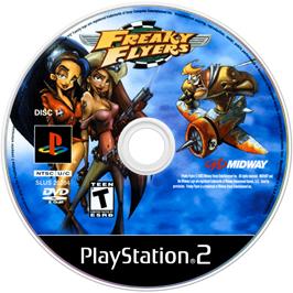Artwork on the Disc for Freaky Flyers on the Sony Playstation 2.