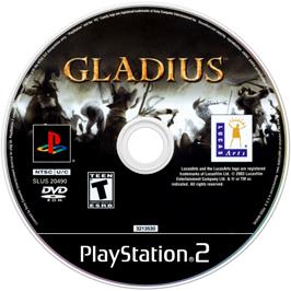 Artwork on the Disc for Gladius on the Sony Playstation 2.