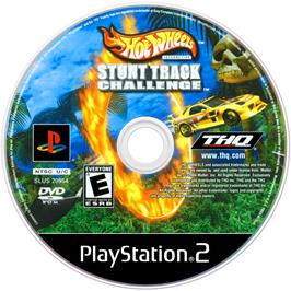 Artwork on the Disc for Hot Wheels: Stunt Track Challenge on the Sony Playstation 2.