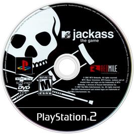 Artwork on the Disc for Jackass: The Game on the Sony Playstation 2.