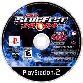 Artwork on the Disc for MLB SlugFest 20-04 on the Sony Playstation 2.