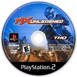 Artwork on the Disc for MX Unleashed on the Sony Playstation 2.