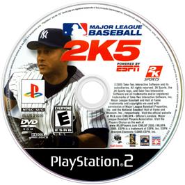 Artwork on the Disc for Major League Baseball 2K8 on the Sony Playstation 2.