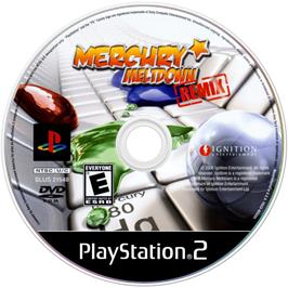 Artwork on the Disc for Mercury Meltdown on the Sony Playstation 2.