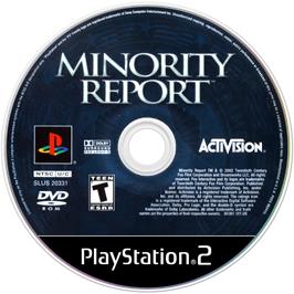 Artwork on the Disc for Minority Report: Everybody Runs on the Sony Playstation 2.