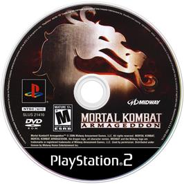 Artwork on the Disc for Mortal Kombat: Armageddon on the Sony Playstation 2.