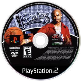 Artwork on the Disc for NBA Ballers on the Sony Playstation 2.