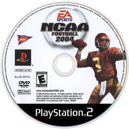 Artwork on the Disc for NCAA Football 2004 on the Sony Playstation 2.