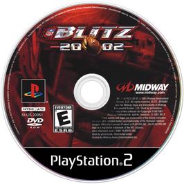 Artwork on the Disc for NFL Blitz 20-02 on the Sony Playstation 2.