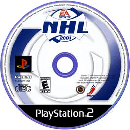 Artwork on the Disc for NHL 2001 on the Sony Playstation 2.