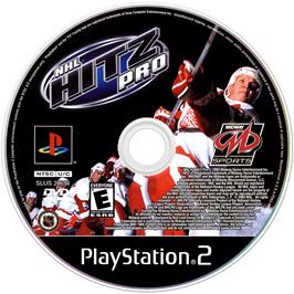 Artwork on the Disc for NHL Hitz Pro on the Sony Playstation 2.