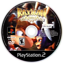 Artwork on the Disc for Rayman Arena on the Sony Playstation 2.