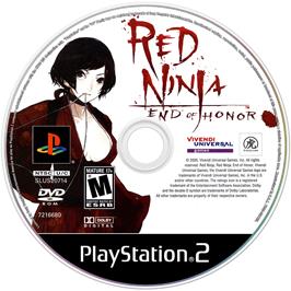 Artwork on the Disc for Red Ninja: End of Honor on the Sony Playstation 2.