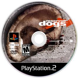 Artwork on the Disc for Reservoir Dogs on the Sony Playstation 2.