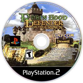 Artwork on the Disc for Robin Hood: Defender of the Crown on the Sony Playstation 2.