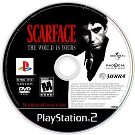 Artwork on the Disc for Scarface: The World is Yours on the Sony Playstation 2.