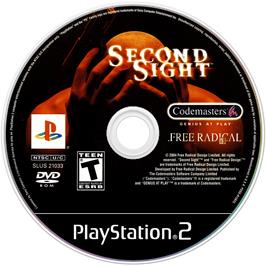 Artwork on the Disc for Second Sight on the Sony Playstation 2.
