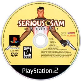 Artwork on the Disc for Serious Sam: Next Encounter on the Sony Playstation 2.