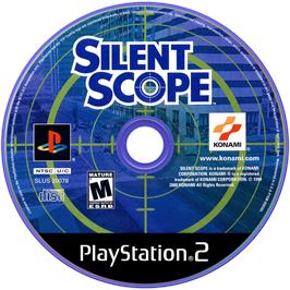 Artwork on the Disc for Silent Scope on the Sony Playstation 2.